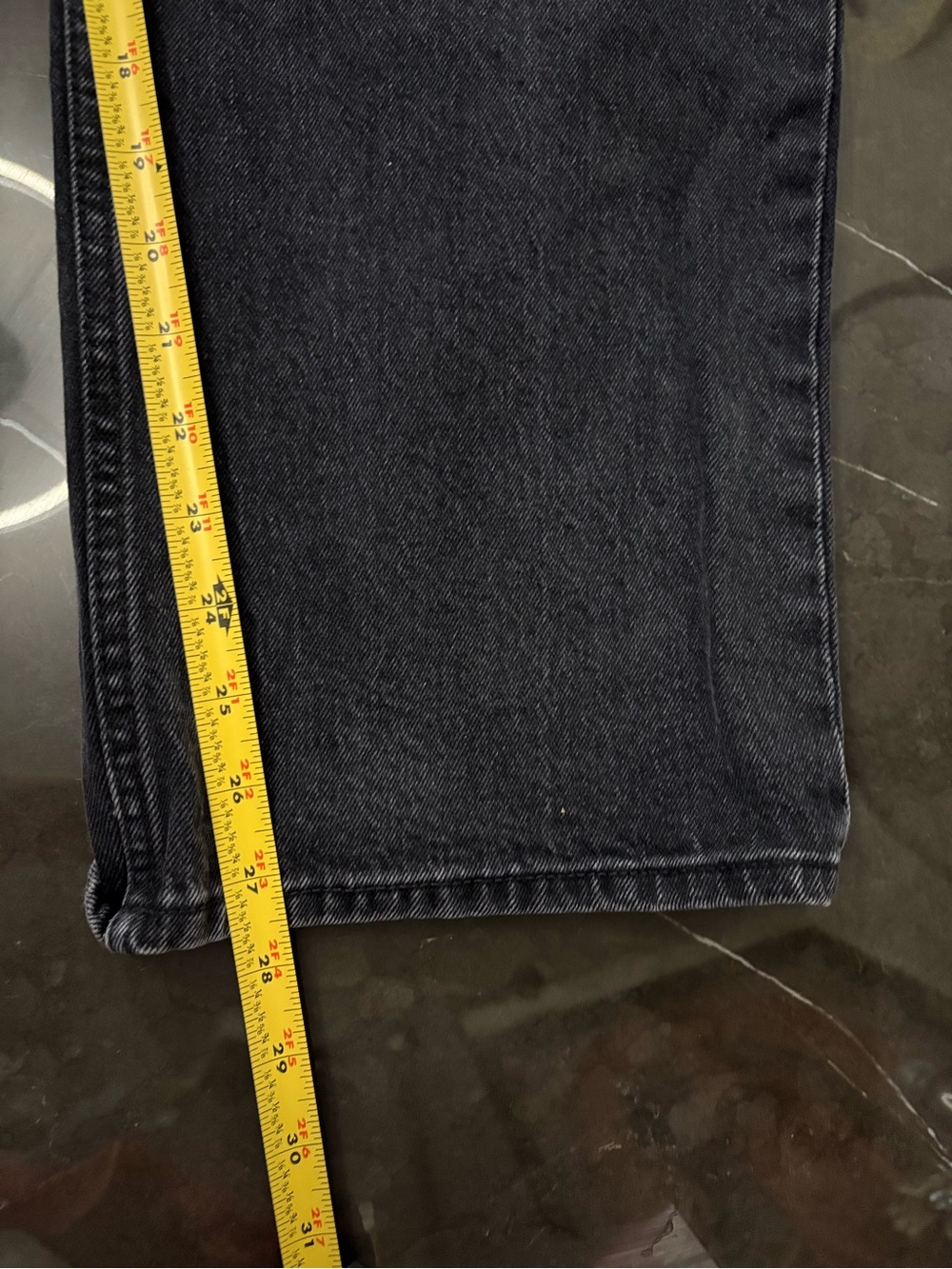 Abercrombie & Fitch The Vintage Straight High Rise Black Jeans Women’s 32/14R - Picture 8 of 11